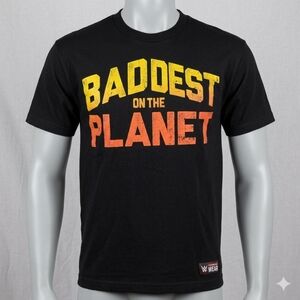 WWE Baddest on the Planet Black Short-Sleeve Graphic Tee Medium